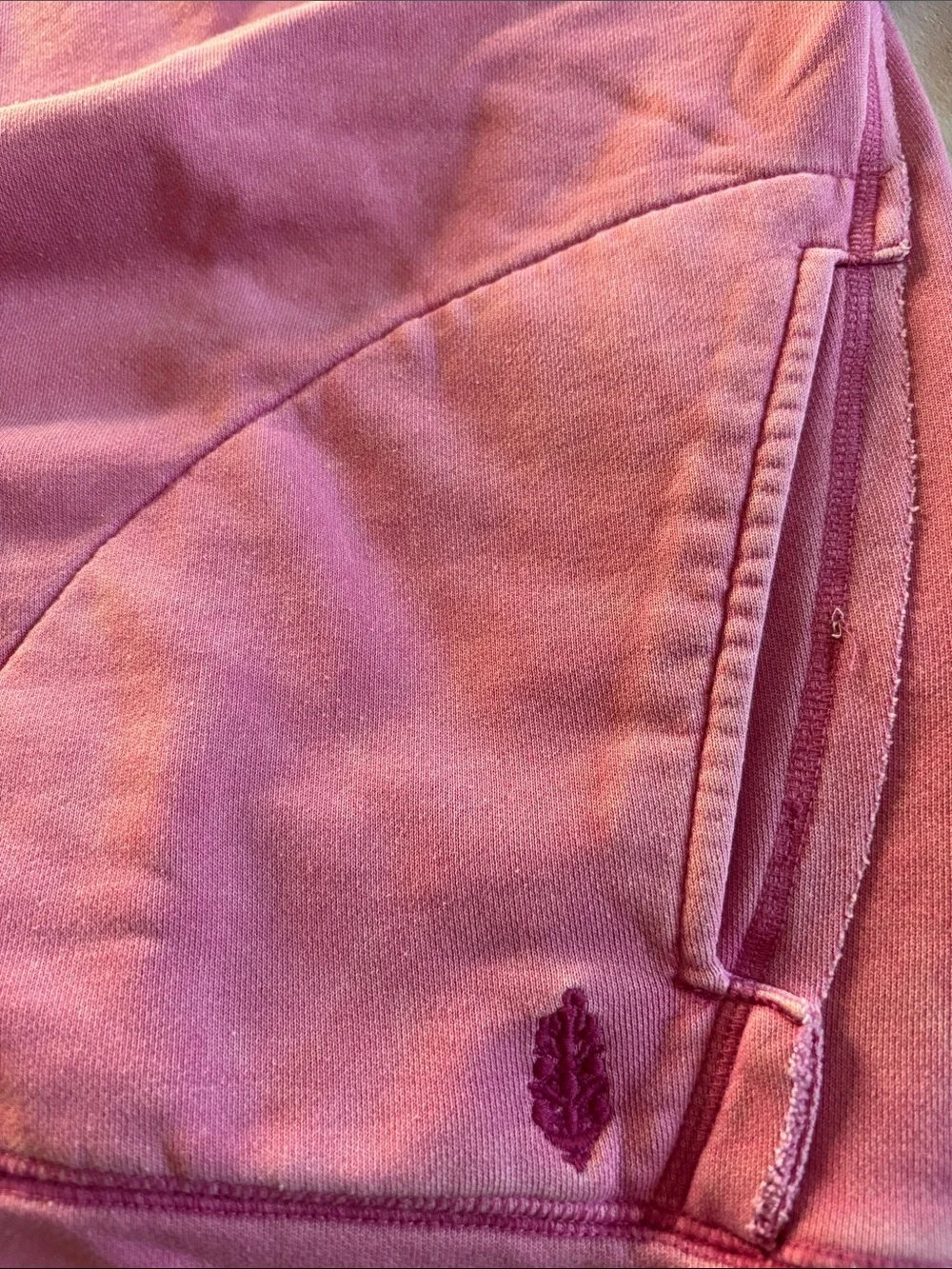 Free People Vintage Wash Pink Pullover Sweatshirt